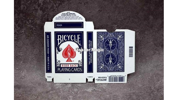Bicycle Empty  Card Box Blue Jassher Magic