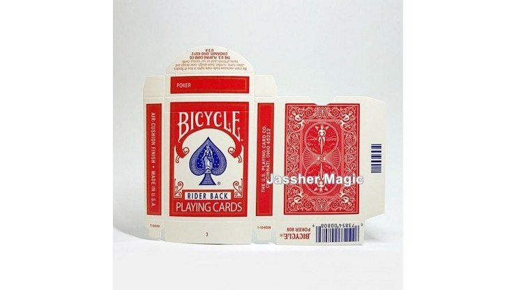 BICYCLE EMPTY CARD BOX RED JASSHER MAGIC